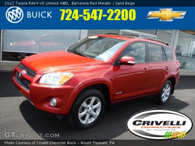 2012 Toyota RAV4 V6 Limited 4WD in Barcelona Red Metallic