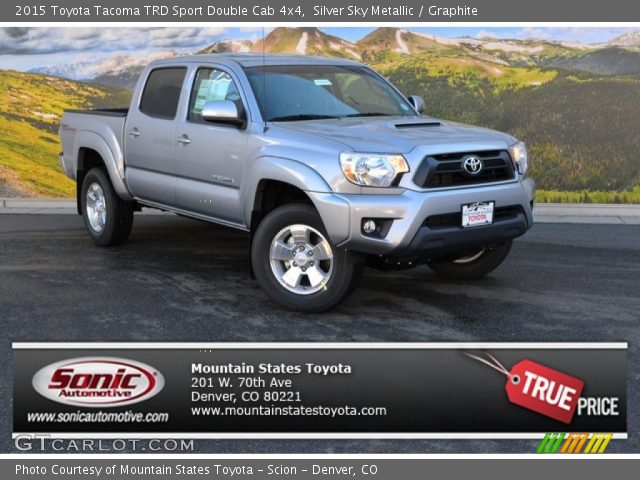 2015 Toyota Tacoma TRD Sport Double Cab 4x4 in Silver Sky Metallic