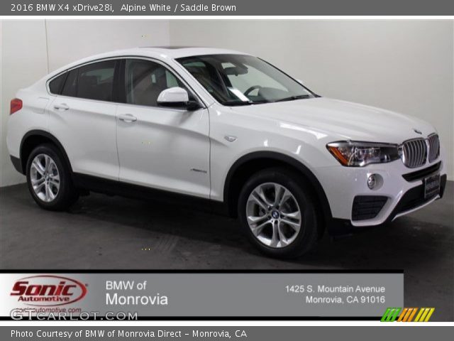 2016 BMW X4 xDrive28i in Alpine White