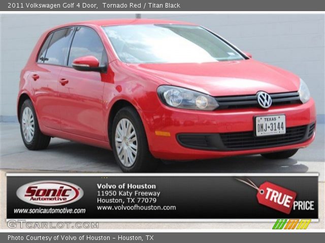 2011 Volkswagen Golf 4 Door in Tornado Red
