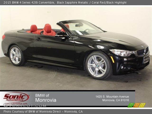 2015 BMW 4 Series 428i Convertible in Black Sapphire Metallic