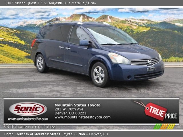 2007 Nissan Quest 3.5 S in Majestic Blue Metallic