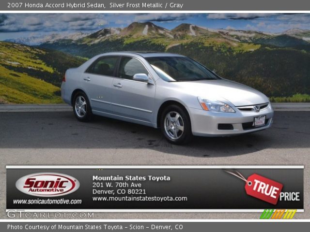 2007 Honda Accord Hybrid Sedan in Silver Frost Metallic