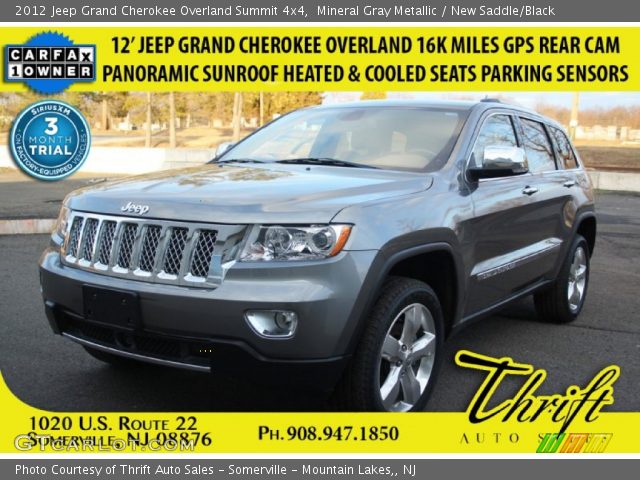2012 Jeep Grand Cherokee Overland Summit 4x4 in Mineral Gray Metallic