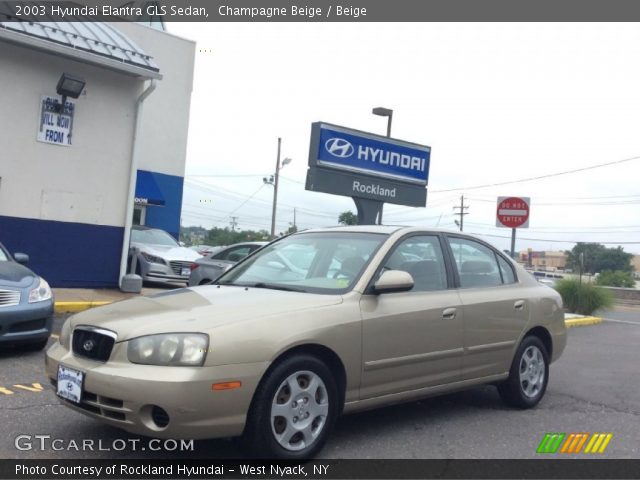 2003 Hyundai Elantra GLS Sedan in Champagne Beige