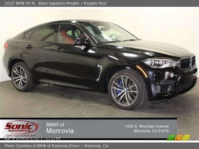 Black Sapphire Metallic 2015 Bmw X6 M Mugello Red