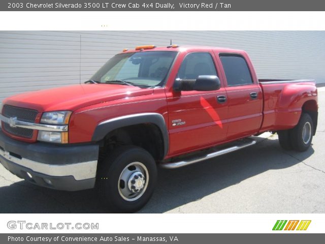 2003 Chevrolet Silverado 3500 LT Crew Cab 4x4 Dually in Victory Red