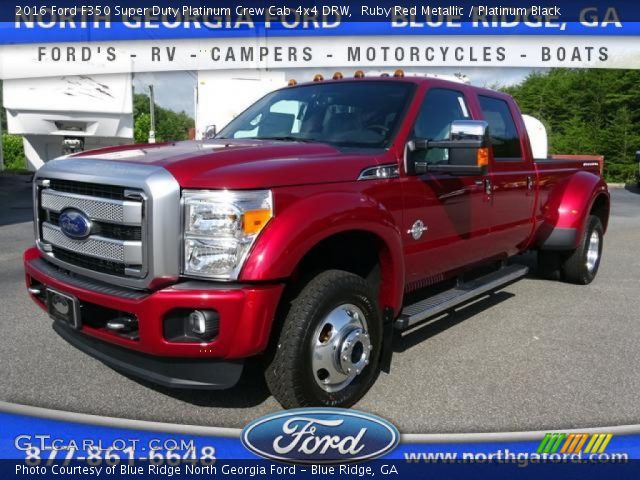 2016 Ford F350 Super Duty Platinum Crew Cab 4x4 DRW in Ruby Red Metallic