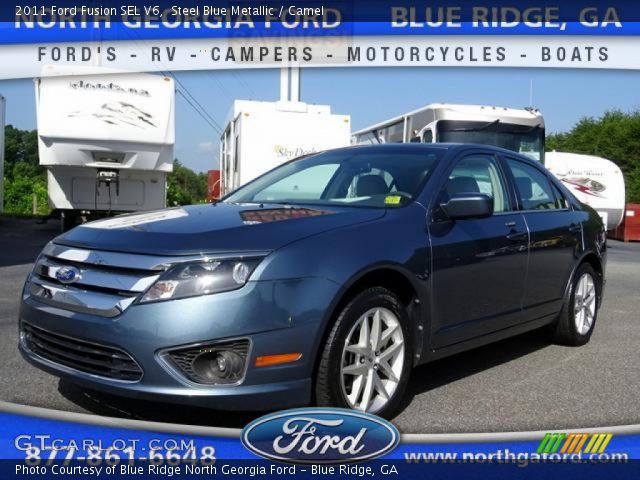 2011 Ford Fusion SEL V6 in Steel Blue Metallic