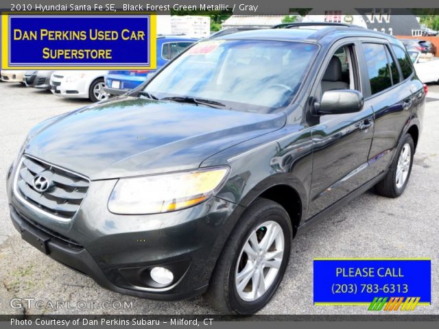 2010 Hyundai Santa Fe SE in Black Forest Green Metallic