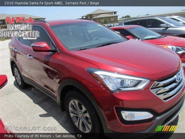 2016 Hyundai Santa Fe Sport AWD in Serrano Red