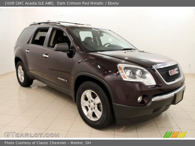 2008 GMC Acadia SLE AWD in Dark Crimson Red Metallic