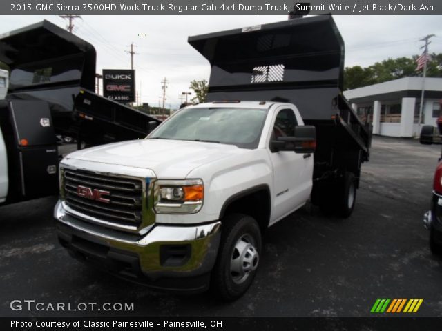 2015 GMC Sierra 3500HD Work Truck Regular Cab 4x4 Dump Truck in Summit White