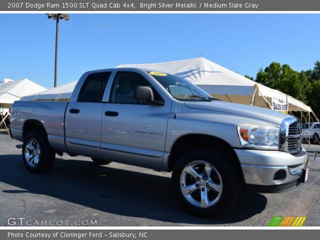 2007 Dodge Ram 1500 SLT Quad Cab 4x4 in Bright Silver Metallic