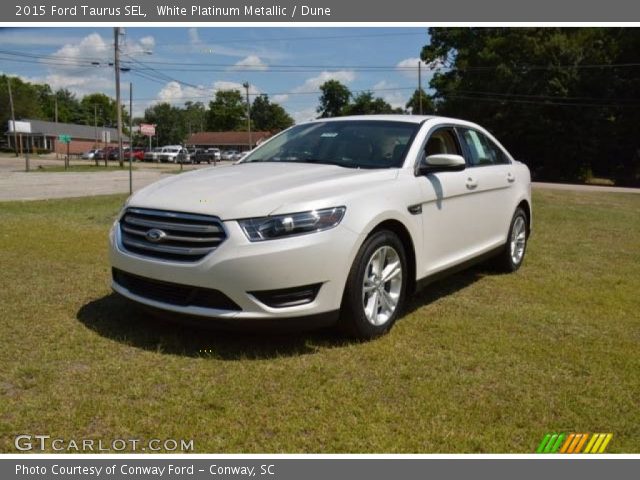 2015 Ford Taurus SEL in White Platinum Metallic