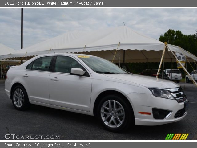 2012 Ford Fusion SEL in White Platinum Tri-Coat