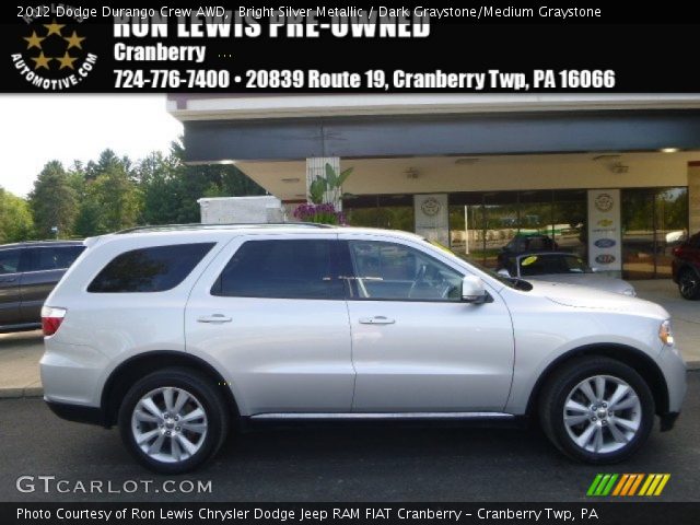 2012 Dodge Durango Crew AWD in Bright Silver Metallic