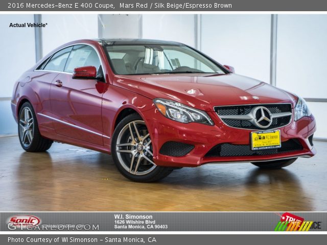 2016 Mercedes-Benz E 400 Coupe in Mars Red