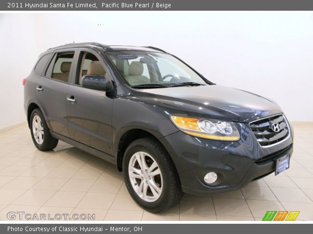 2011 Hyundai Santa Fe Limited in Pacific Blue Pearl