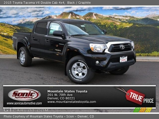 2015 Toyota Tacoma V6 Double Cab 4x4 in Black