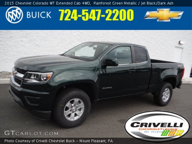 2015 Chevrolet Colorado WT Extended Cab 4WD in Rainforest Green Metallic