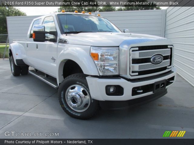 2016 Ford F350 Super Duty Platinum Crew Cab 4x4 DRW in White Platinum Metallic