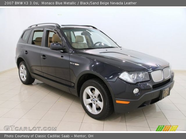 2007 BMW X3 3.0si in Monaco Blue Metallic