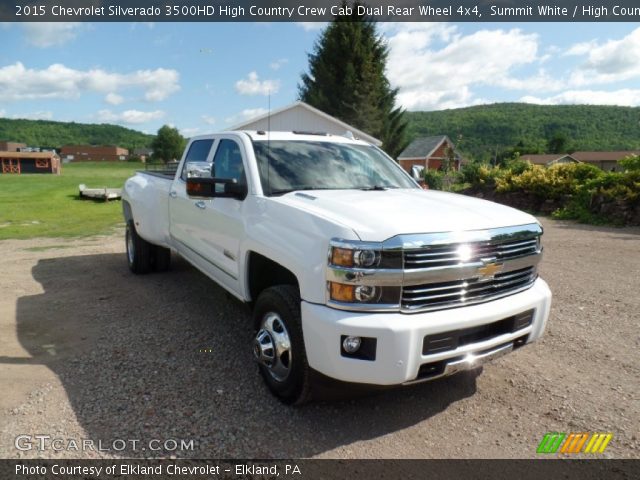 2015 Chevrolet Silverado 3500HD High Country Crew Cab Dual Rear Wheel 4x4 in Summit White