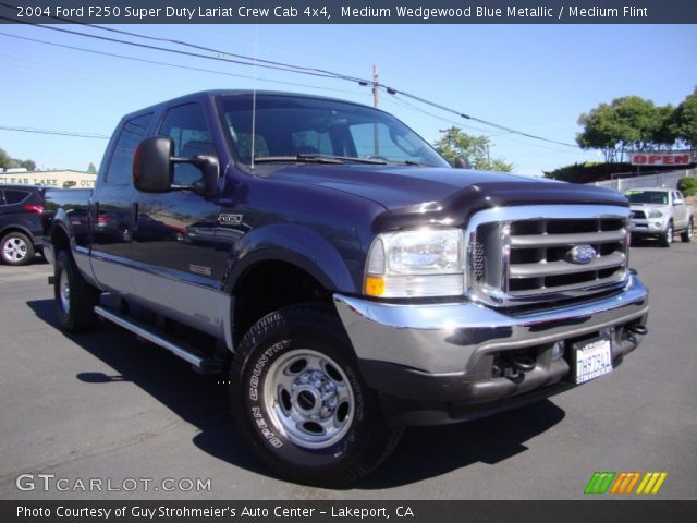 2004 Ford F250 Super Duty Lariat Crew Cab 4x4 in Medium Wedgewood Blue Metallic