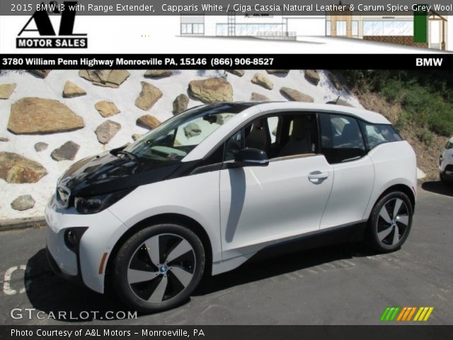 2015 BMW i3 with Range Extender in Capparis White