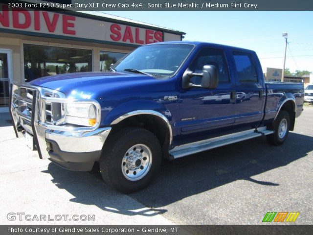 2003 Ford F250 Super Duty XLT Crew Cab 4x4 in Sonic Blue Metallic