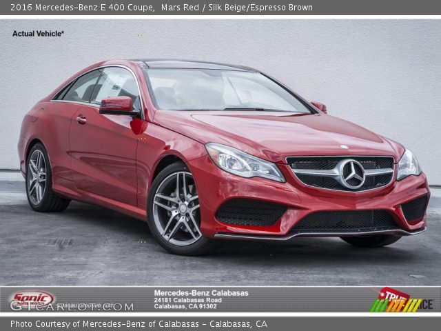 2016 Mercedes-Benz E 400 Coupe in Mars Red