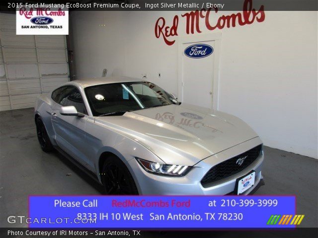 2015 Ford Mustang EcoBoost Premium Coupe in Ingot Silver Metallic
