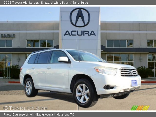 2008 Toyota Highlander  in Blizzard White Pearl