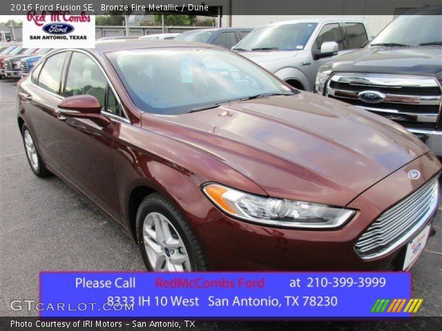 2016 Ford Fusion SE in Bronze Fire Metallic