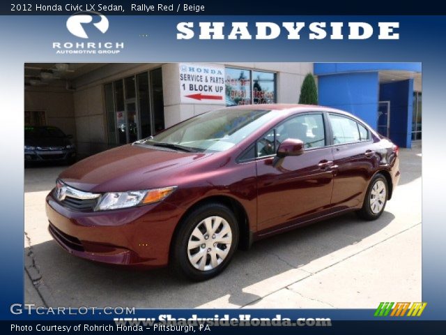 2012 Honda Civic LX Sedan in Rallye Red