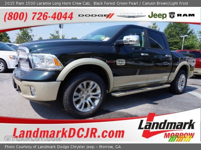 2015 Ram 1500 Laramie Long Horn Crew Cab in Black Forest Green Pearl
