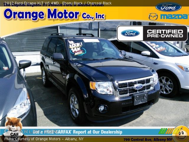 2012 Ford Escape XLT V6 4WD in Ebony Black