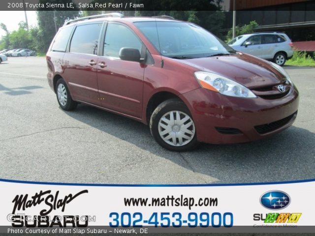 2008 Toyota Sienna LE in Salsa Red Pearl