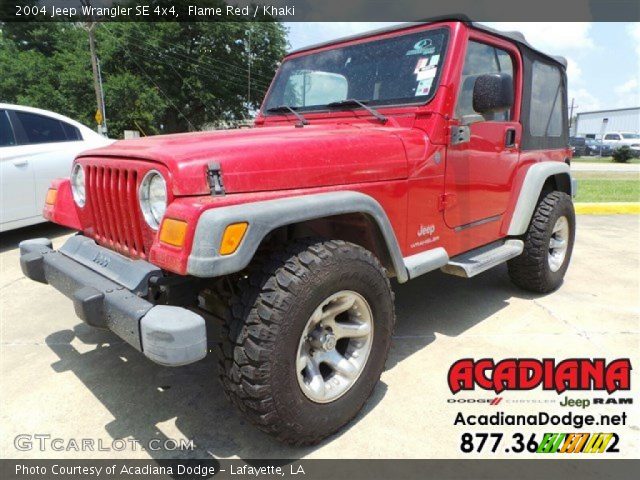 2004 Jeep Wrangler SE 4x4 in Flame Red