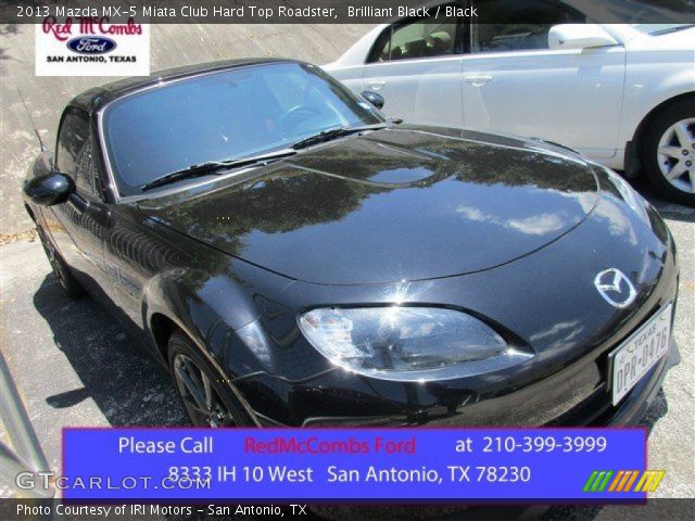 2013 Mazda MX-5 Miata Club Hard Top Roadster in Brilliant Black