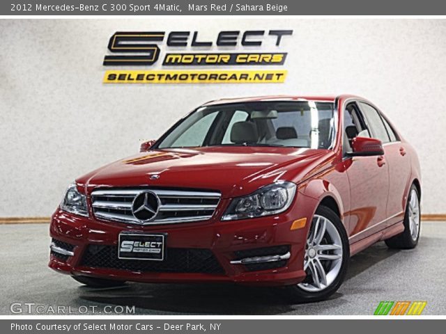 2012 Mercedes-Benz C 300 Sport 4Matic in Mars Red