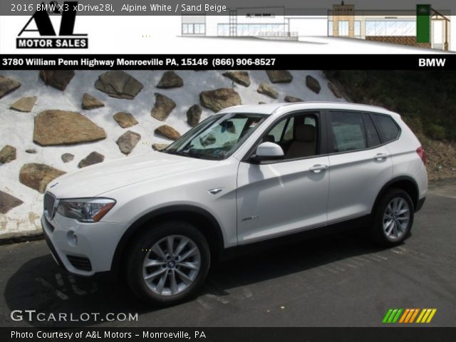 2016 BMW X3 xDrive28i in Alpine White