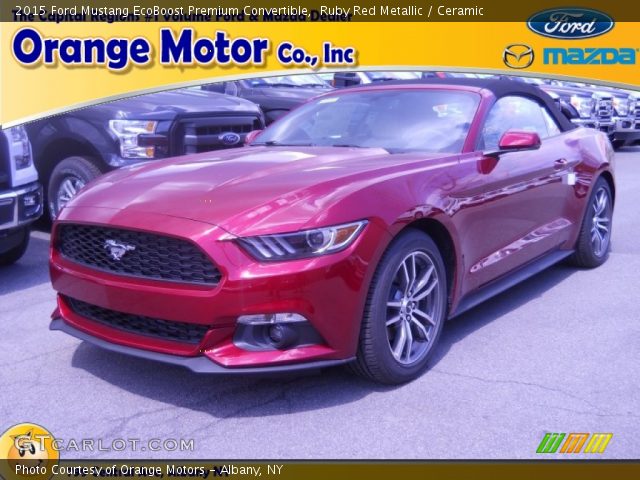 2015 Ford Mustang EcoBoost Premium Convertible in Ruby Red Metallic
