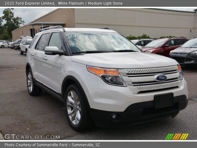 2015 Ford Explorer Limited in White Platinum