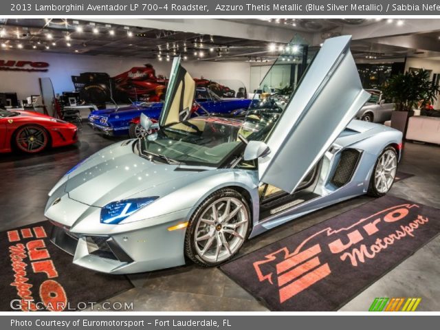 2013 Lamborghini Aventador LP 700-4 Roadster in Azzuro Thetis Metallic (Blue Silver Metallic)