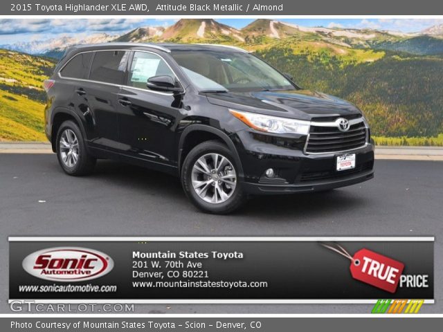 2015 Toyota Highlander XLE AWD in Attitude Black Metallic