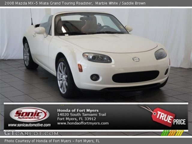 2008 Mazda MX-5 Miata Grand Touring Roadster in Marble White