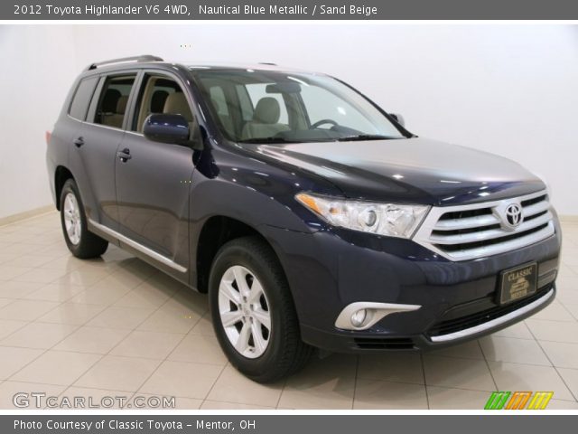 2012 Toyota Highlander V6 4WD in Nautical Blue Metallic