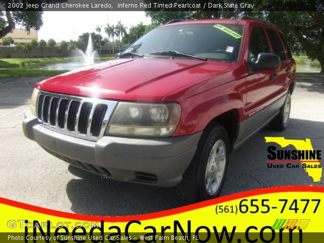 2002 Jeep Grand Cherokee Laredo in Inferno Red Tinted Pearlcoat